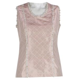 Chanel Spring 2004 pink Sleeveless Taffeta Blouse FR34